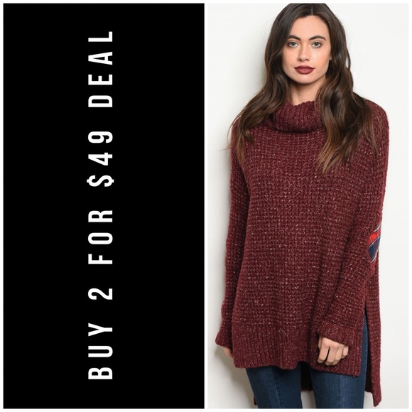 January Summer Sweaters - ❄️LAST2️⃣//BURGUNDY TURTLENECK SWEATER